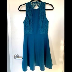 Teal blue/green lace dress